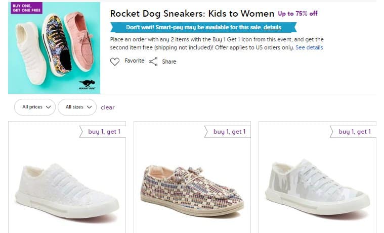 Rocket Dog Sneakers: Kids to Women Up to 75% off + BOGO FREE - Deals ...