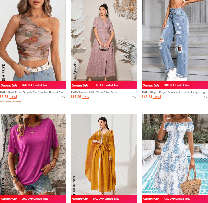 Women's Clothing Summer Sale at Shein - Deals Finders