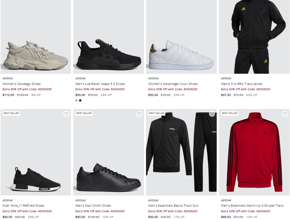 Extra 50% OFF on Adidas Items - Deals Finders