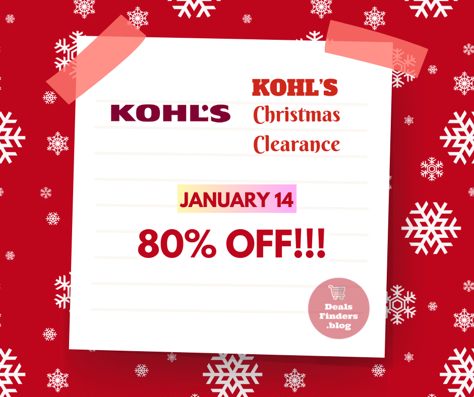 Kohl's Post Christmas Clearance on January 14, 2024 Deals Finders